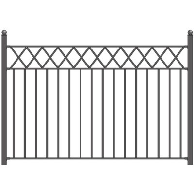 Aleko 8' x 5' Iron Steel Driveway Fence, Stockholm   553487107